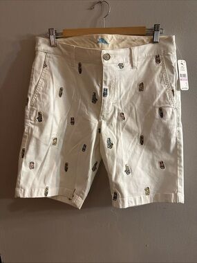 NWT TOMMY BAHAMA MENS TIKI TOSS SHORTS  WHITE SZ 32 Orig  $118 J26